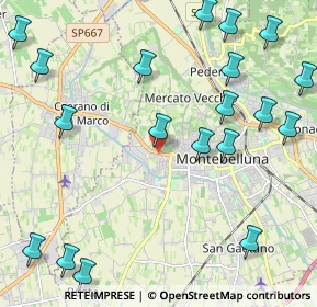 Mappa Via M. Mazzocato, 31044 Montebelluna TV, Italia (2.8545)