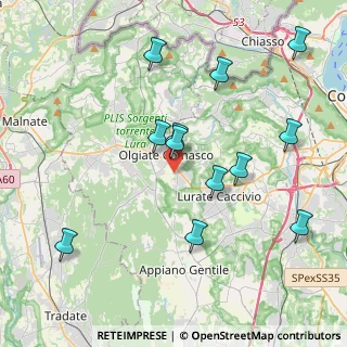 Mappa Via Gabelli, 22077 Olgiate Comasco CO, Italia (4.11333)
