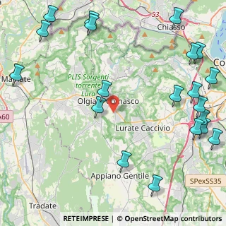 Mappa Via Gabelli, 22077 Olgiate Comasco CO, Italia (6.1915)