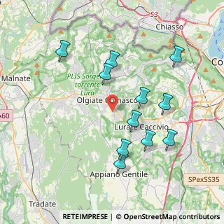 Mappa Via Gabelli, 22077 Olgiate Comasco CO, Italia (3.81364)