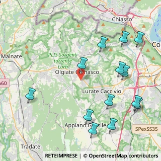Mappa Via Gabelli, 22077 Olgiate Comasco CO, Italia (5.09)