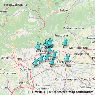 Mappa Via Colonnello F. Dissegna, 36060 Romano D'ezzelino VI, Italia (9.42917)
