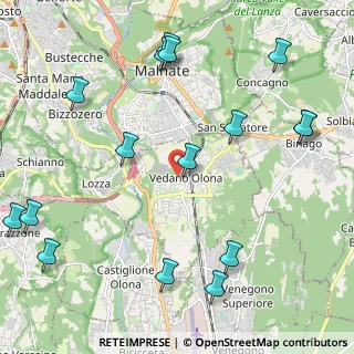 Mappa Piazza S. Maurizio, 21040 Vedano Olona VA, Italia (2.76313)