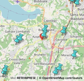 Mappa Via Isonzo, 21022 Azzate VA, Italia (3.08)