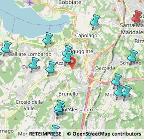 Mappa Via Isonzo, 21022 Azzate VA, Italia (2.903)