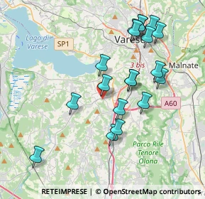 Mappa Via Isonzo, 21022 Azzate VA, Italia (3.83421)