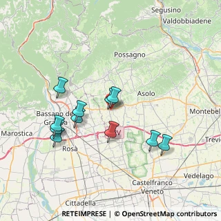 Mappa Via A. Canova, 31020 San Zenone degli Ezzelini TV, Italia (6.86455)