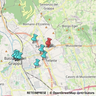 Mappa Via Giosuè Borsi, 36060 Romano D'ezzelino VI, Italia (2.22455)