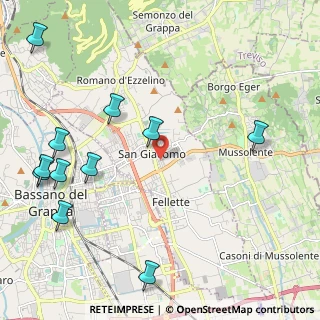 Mappa Via Giosuè Borsi, 36060 Romano D'ezzelino VI, Italia (2.77091)