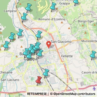 Mappa Via Col Fagheron, 36061 Bassano del Grappa VI, Italia (2.61833)