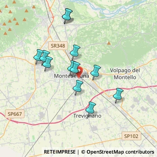 Mappa Via Ciocche, 31044 Montebelluna TV, Italia (3.44333)