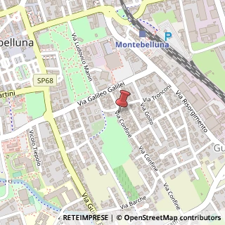 Mappa Via Confine, 1, 31044 Montebelluna, Treviso (Veneto)
