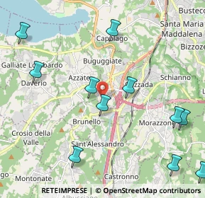 Mappa Via Erbamolle, 21022 Azzate VA, Italia (2.70167)