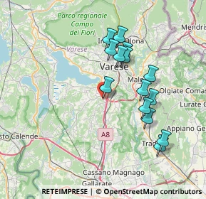 Mappa Via Erbamolle, 21022 Azzate VA, Italia (6.74357)