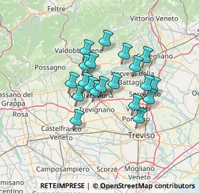 Mappa Via Cal di Mezzo, 31044 Montebelluna TV, Italia (10.0085)