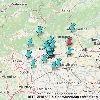 Mappa Via S. G. B. de La Salle, 36060 Romano D'ezzelino VI, Italia (9.6185)