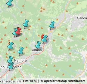 Mappa Via Cornello, 24021 Albino BG, Italia (4.95167)