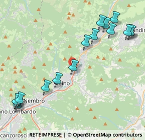Mappa Via Cornello, 24021 Albino BG, Italia (5.25563)