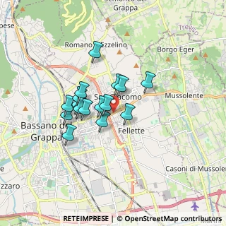 Mappa Via San Giovanni Battista della Salle, 36060 Romano D'ezzelino VI, Italia (1.25765)