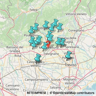 Mappa Viale XI Febbraio, 31044 Montebelluna TV, Italia (10.9405)