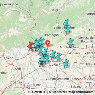 Mappa Via Marini, 31020 San Zenone degli Ezzelini TV, Italia (11.98667)