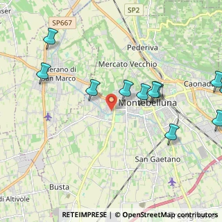Mappa Via Monte Peralba, 31044 Montebelluna TV, Italia (2.45727)