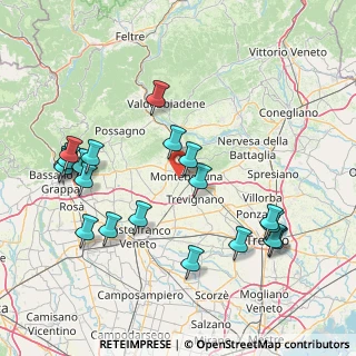 Mappa Via Monte Peralba, 31044 Montebelluna TV, Italia (17.586)
