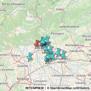 Mappa Via Ferrari, 36060 Romano D'ezzelino VI, Italia (8.85533)