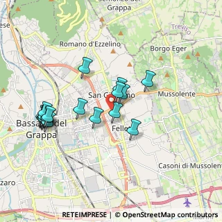 Mappa Via Ferrari, 36060 Romano D'ezzelino VI, Italia (1.9315)