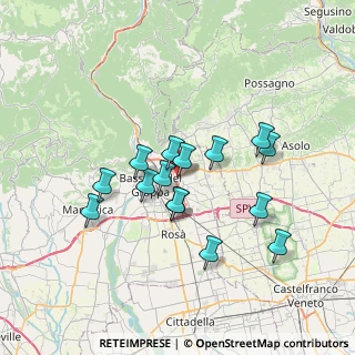 Mappa Via Ferrari, 36060 Romano D'ezzelino VI, Italia (5.94133)