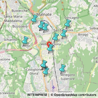 Mappa 21040 Vedano Olona VA, Italia (1.79385)
