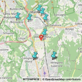 Mappa 21040 Vedano Olona VA, Italia (2.25455)