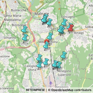 Mappa 21040 Vedano Olona VA, Italia (1.913)