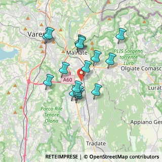 Mappa 21040 Vedano Olona VA, Italia (3.0275)