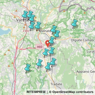 Mappa 21040 Vedano Olona VA, Italia (3.87733)
