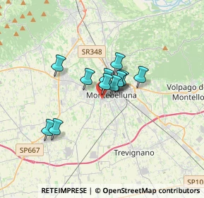 Mappa Via S. Pio X, 31044 Montebelluna TV, Italia (2.12917)