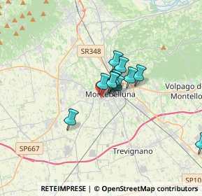 Mappa Via S. Pio X, 31044 Montebelluna TV, Italia (2.22727)