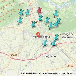 Mappa Via S. Pio X, 31044 Montebelluna TV, Italia (4.28786)