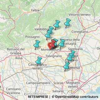 Mappa Via S. Pio X, 31044 Montebelluna TV, Italia (9.595)