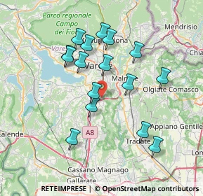 Mappa 21040 Gazzada Schianno VA, Italia (6.78938)