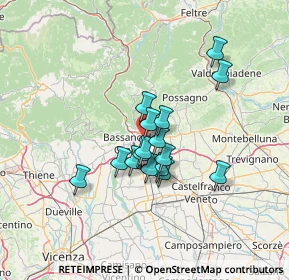 Mappa Via Antonio Pasinato, 36060 Romano D'ezzelino VI, Italia (9.81563)