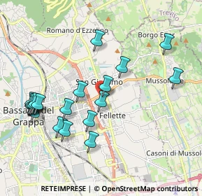 Mappa Via Antonio Pasinato, 36060 Romano D'ezzelino VI, Italia (2.106)