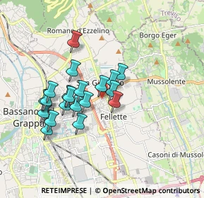 Mappa Via Antonio Pasinato, 36060 Romano D'ezzelino VI, Italia (1.462)
