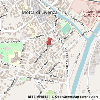 Mappa Via risorgimento 10, 31045 Motta di Livenza, Treviso (Veneto)