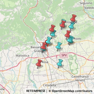 Mappa Via Manzoni, 36060 Romano D'ezzelino VI, Italia (6.504)