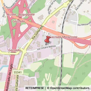 Mappa Via Cesare Battisti, 3, 21045 Gazzada Schianno, Varese (Lombardia)