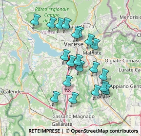Mappa Via Cesare Battisti, 21045 Gazzada Schianno VA, Italia (6.4405)