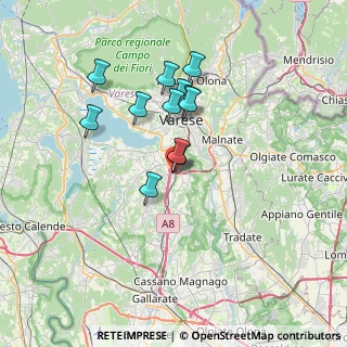 Mappa Via Cesare Battisti, 21045 Gazzada Schianno VA, Italia (5.7375)