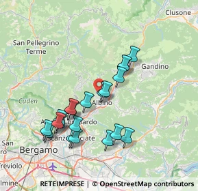 Mappa Via Carlo Marini, 24021 Albino BG, Italia (6.9555)
