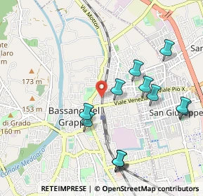Mappa Via Antonio Gramsci, 36061 Bassano del Grappa VI, Italia (1.06167)